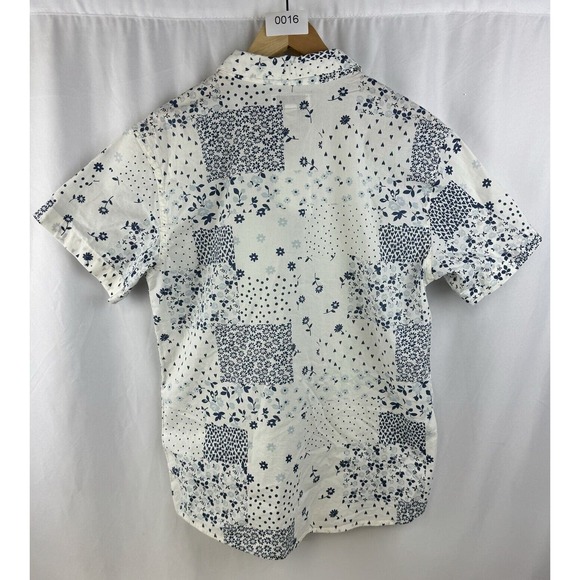 FREE ASSEMBLY Junior SIZE XXL SHORT SLEEVE SHIRT BUTTON FRONT FLORA PRINT - Picture 7 of 9